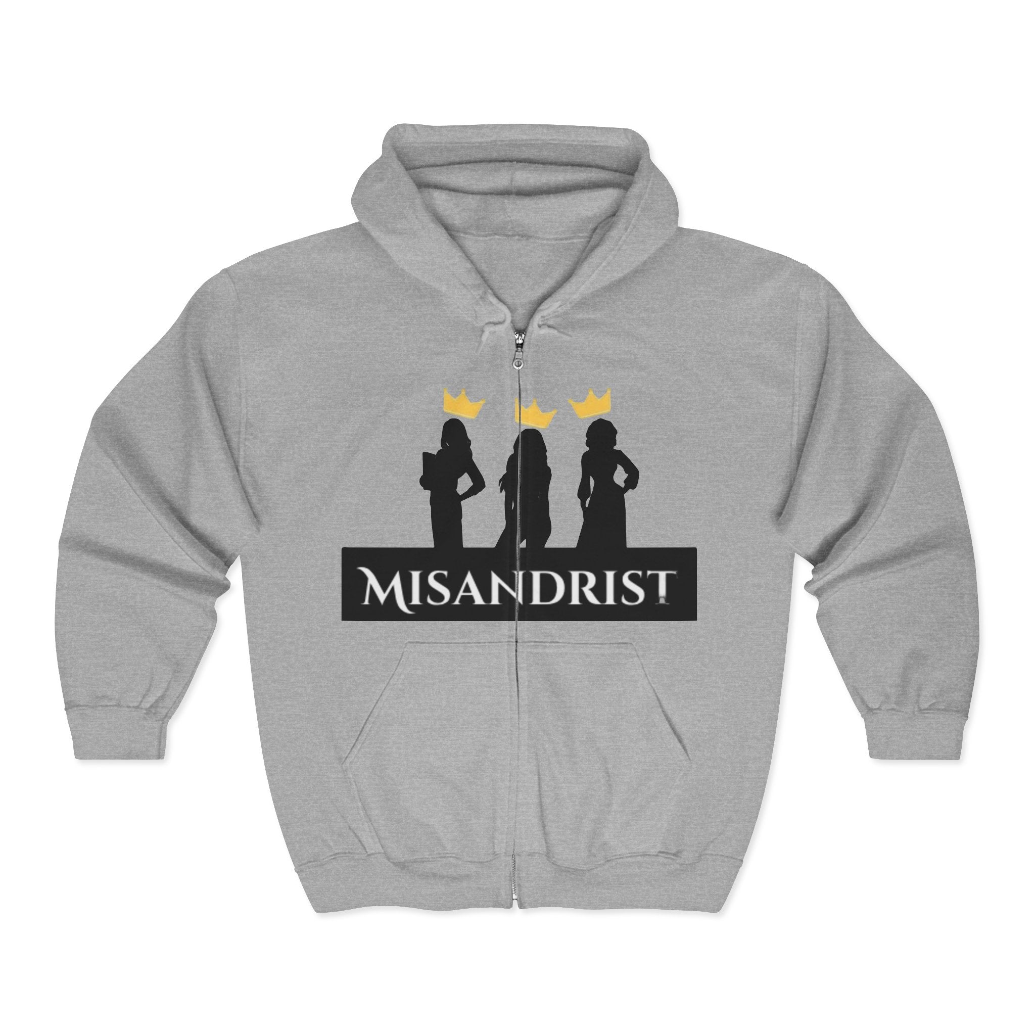 Misandrist Hoodie — Feminist Slogan Zip-Up for Women