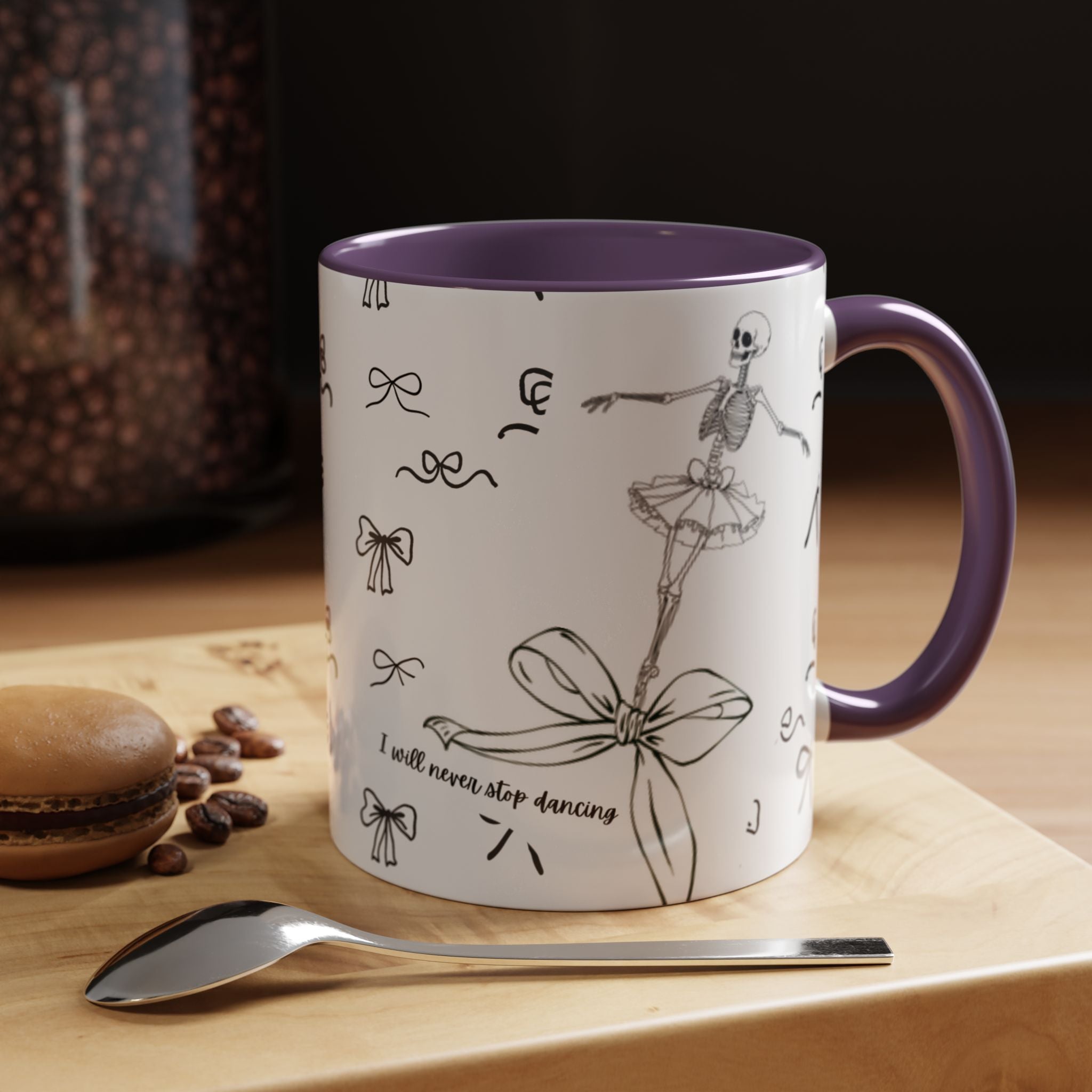 Ballet Accent Coffee Mug — Cute Dark Ballet Design (11/15oz)