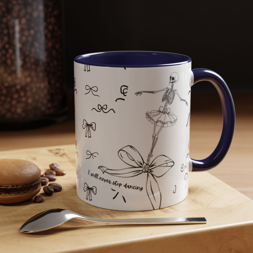 Ballet Accent Coffee Mug — Cute Dark Ballet Design (11/15oz)
