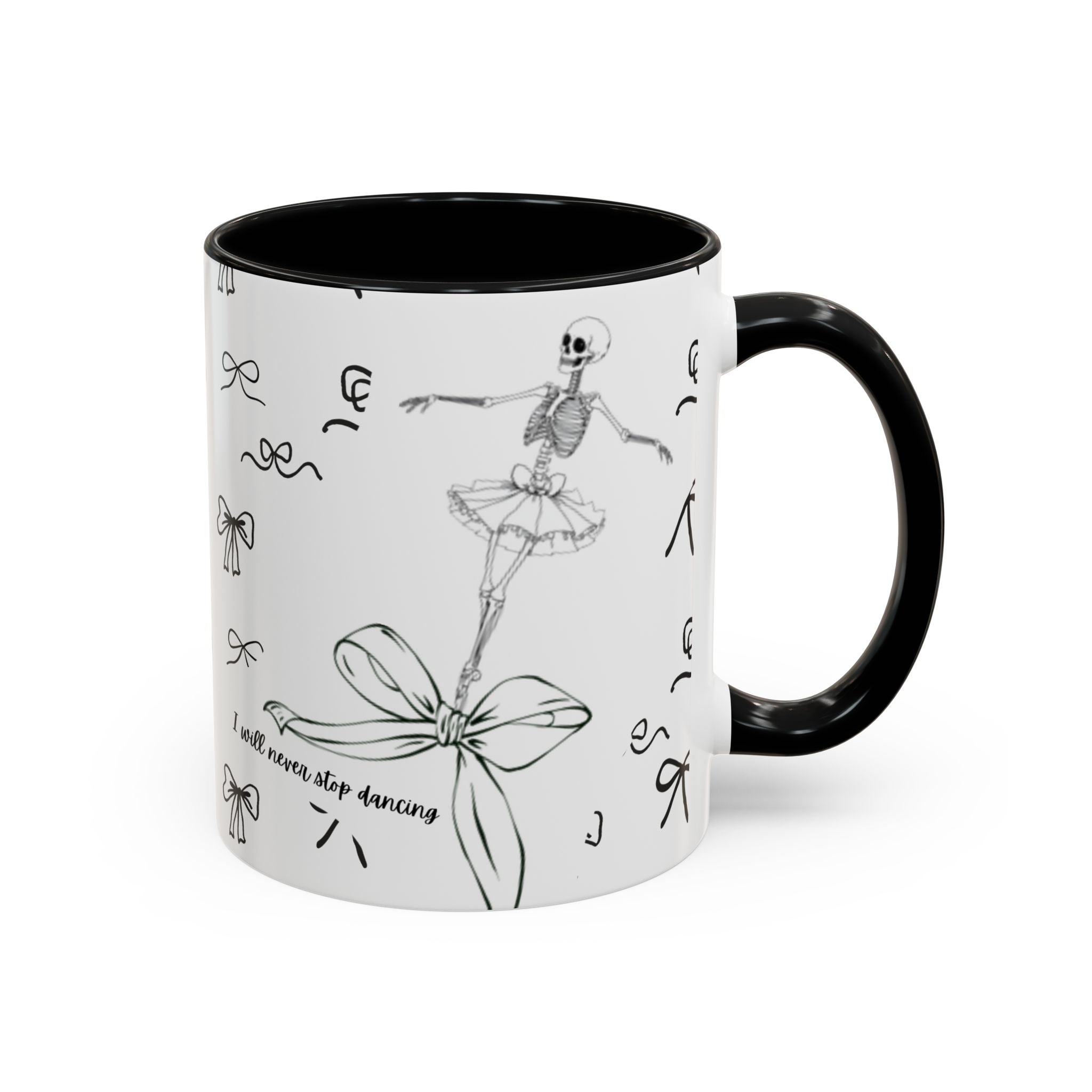Ballet Accent Coffee Mug — Cute Dark Ballet Design (11/15oz)