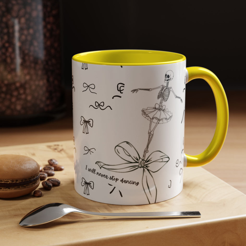 Ballet Accent Coffee Mug — Cute Dark Ballet Design (11/15oz)