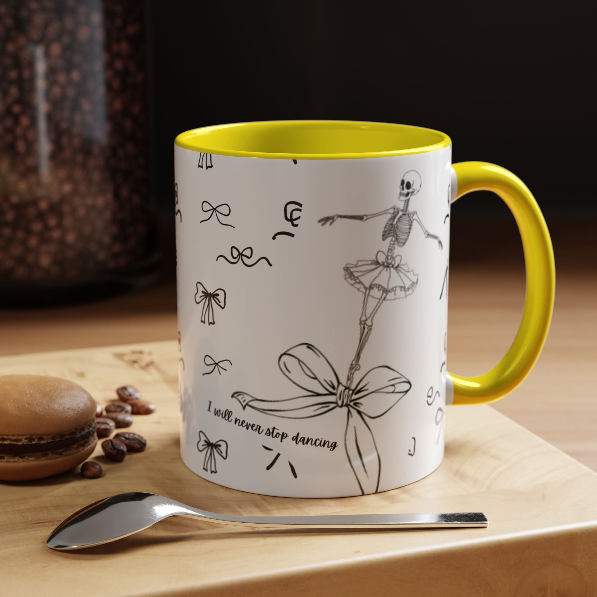 Ballet Accent Coffee Mug — Cute Dark Ballet Design (11/15oz)
