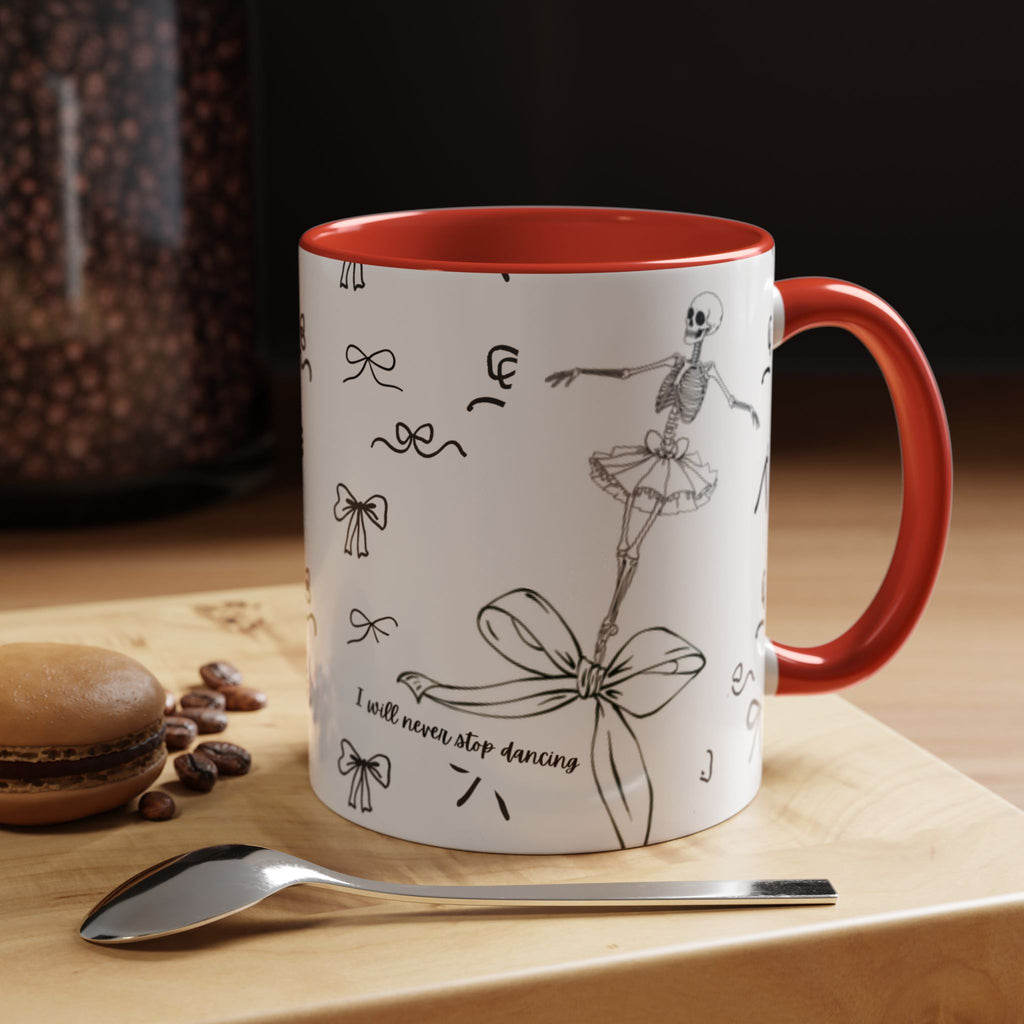 Ballet Accent Coffee Mug — Cute Dark Ballet Design (11/15oz)