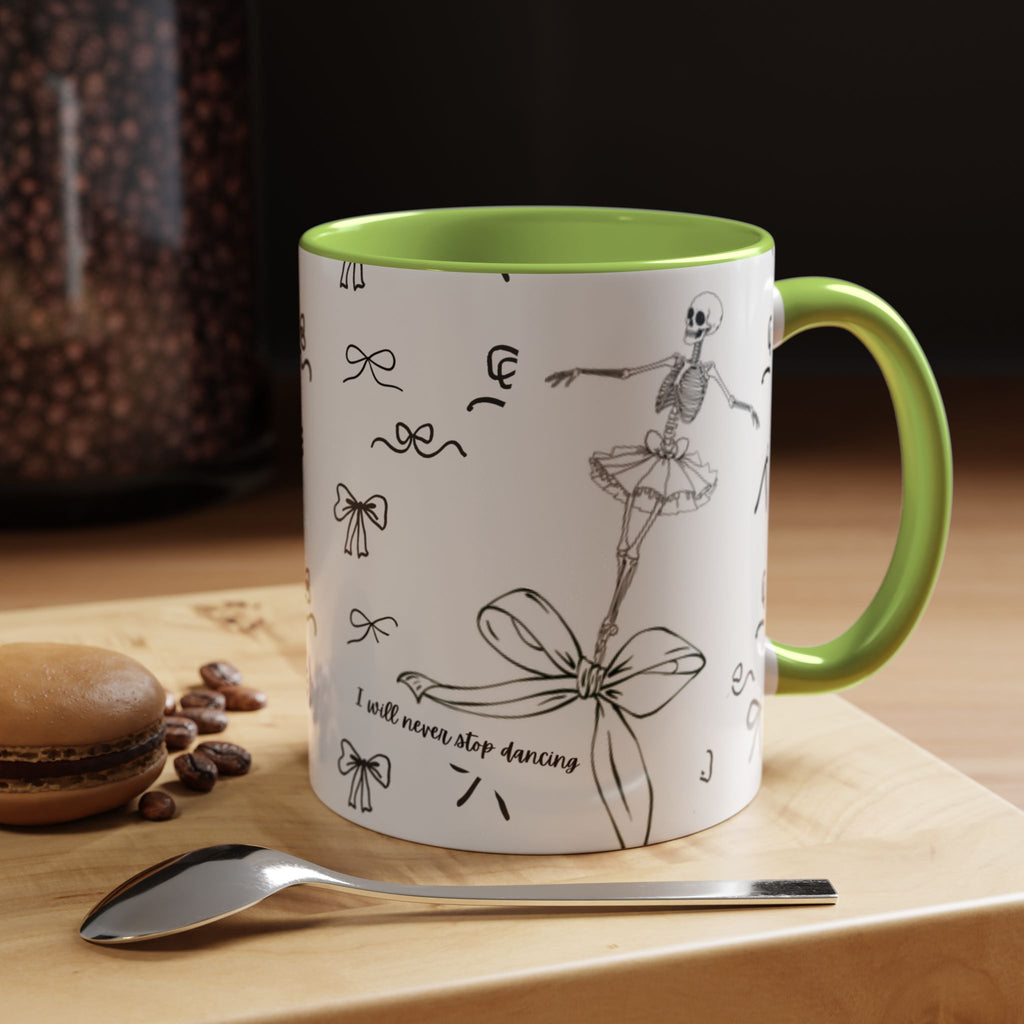 Ballet Accent Coffee Mug — Cute Dark Ballet Design (11/15oz)