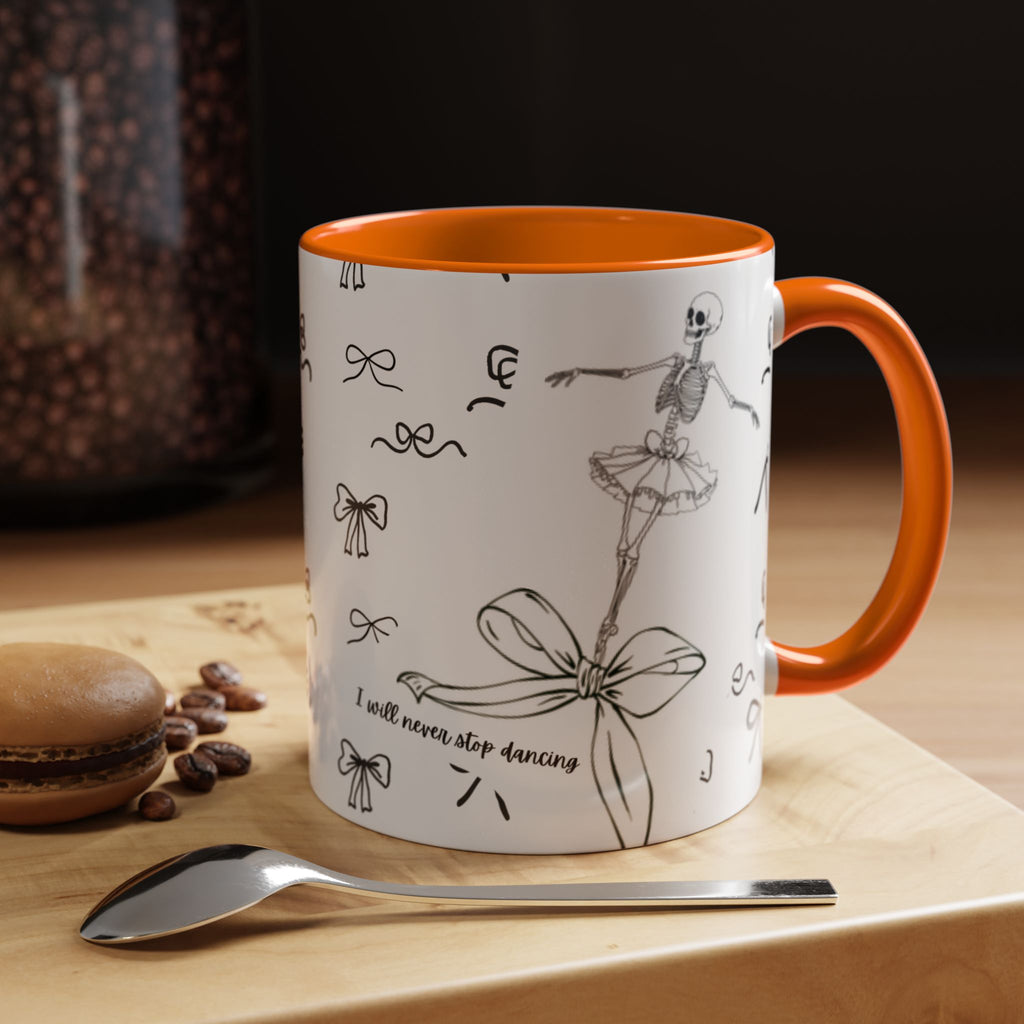 Ballet Accent Coffee Mug — Cute Dark Ballet Design (11/15oz)
