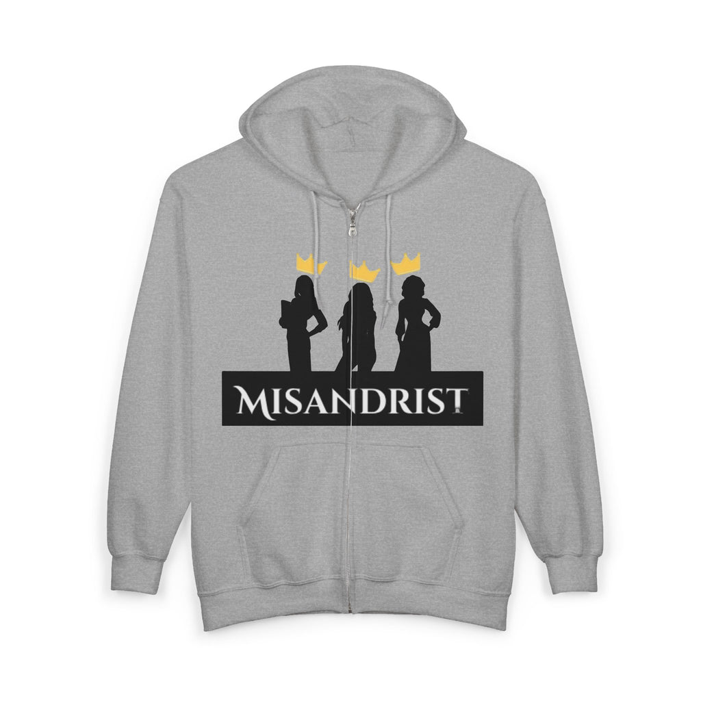 Misandrist Hoodie — Feminist Slogan Zip-Up for Women