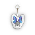 Fairy Skeleton Mini Plush Keychain — Whimsical Winged Skull Charm