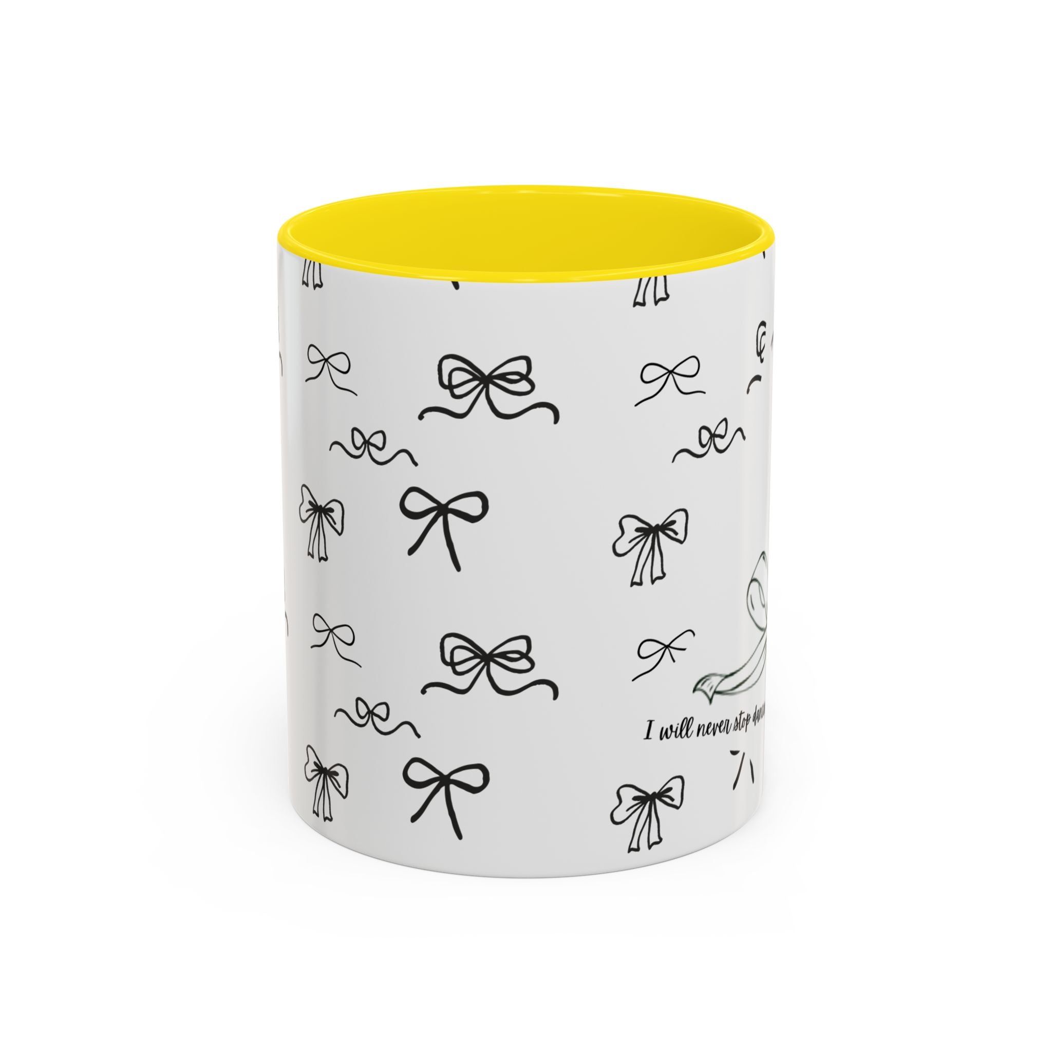 Ballet Accent Coffee Mug — Cute Dark Ballet Design (11/15oz)